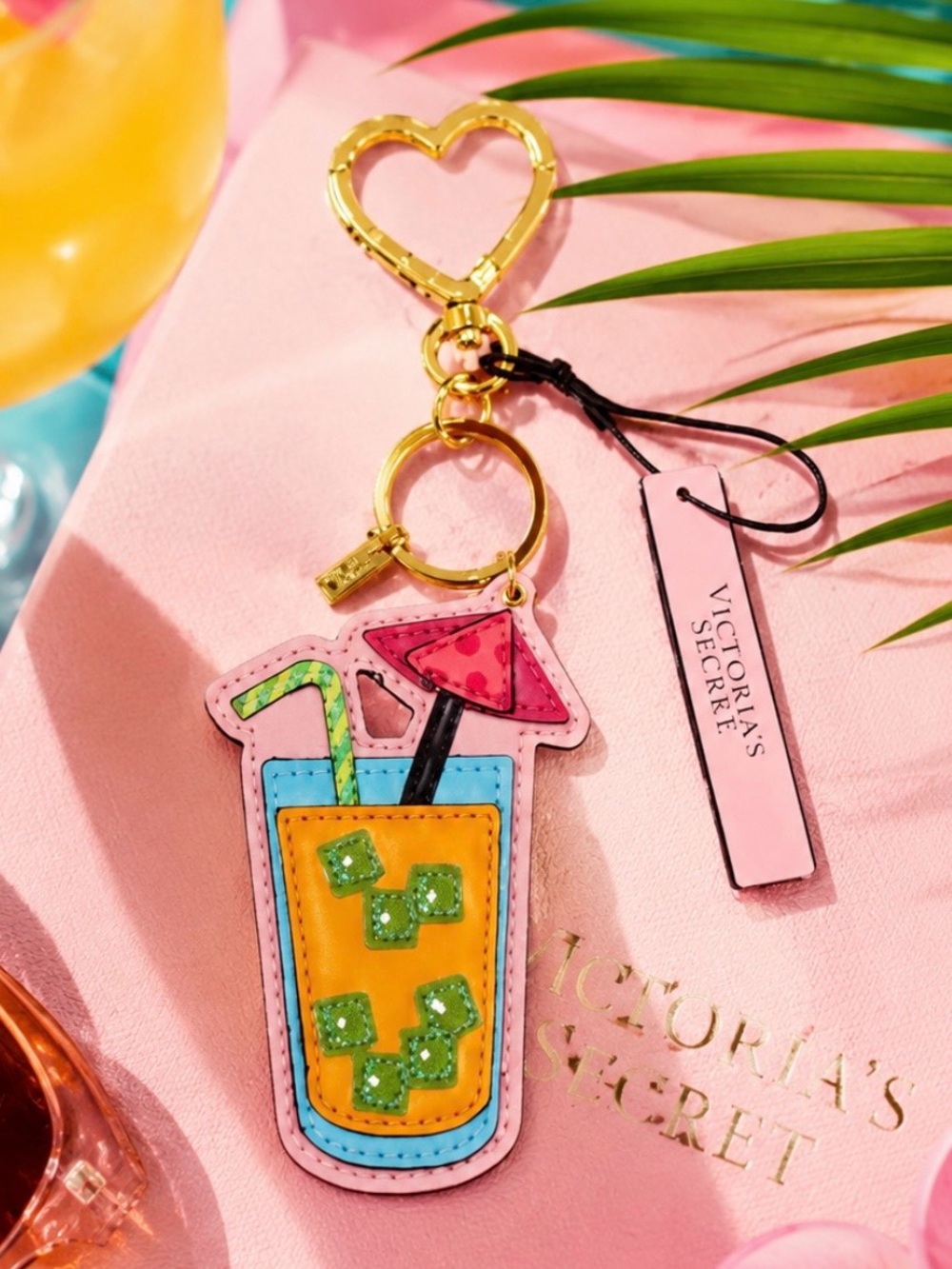 NWT Victoria’s Secret Tropical Cocktail Drink Purse Charm Keychain